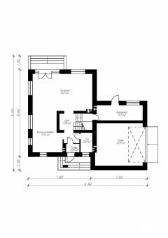 Проект двухэтажного дома с гаражом